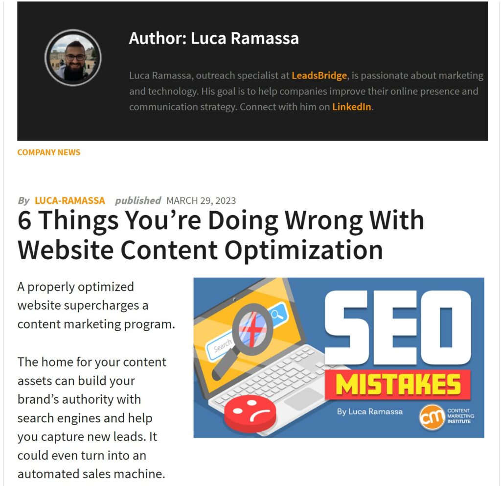 Example of Guest Posting