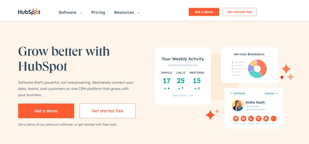 Above the Fold Example "HubSpot Home Page"